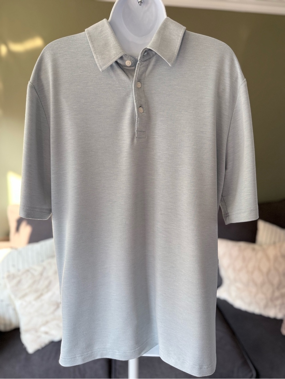 Jachs Light Gray Polo Shirt - Short Sleeve Knit
